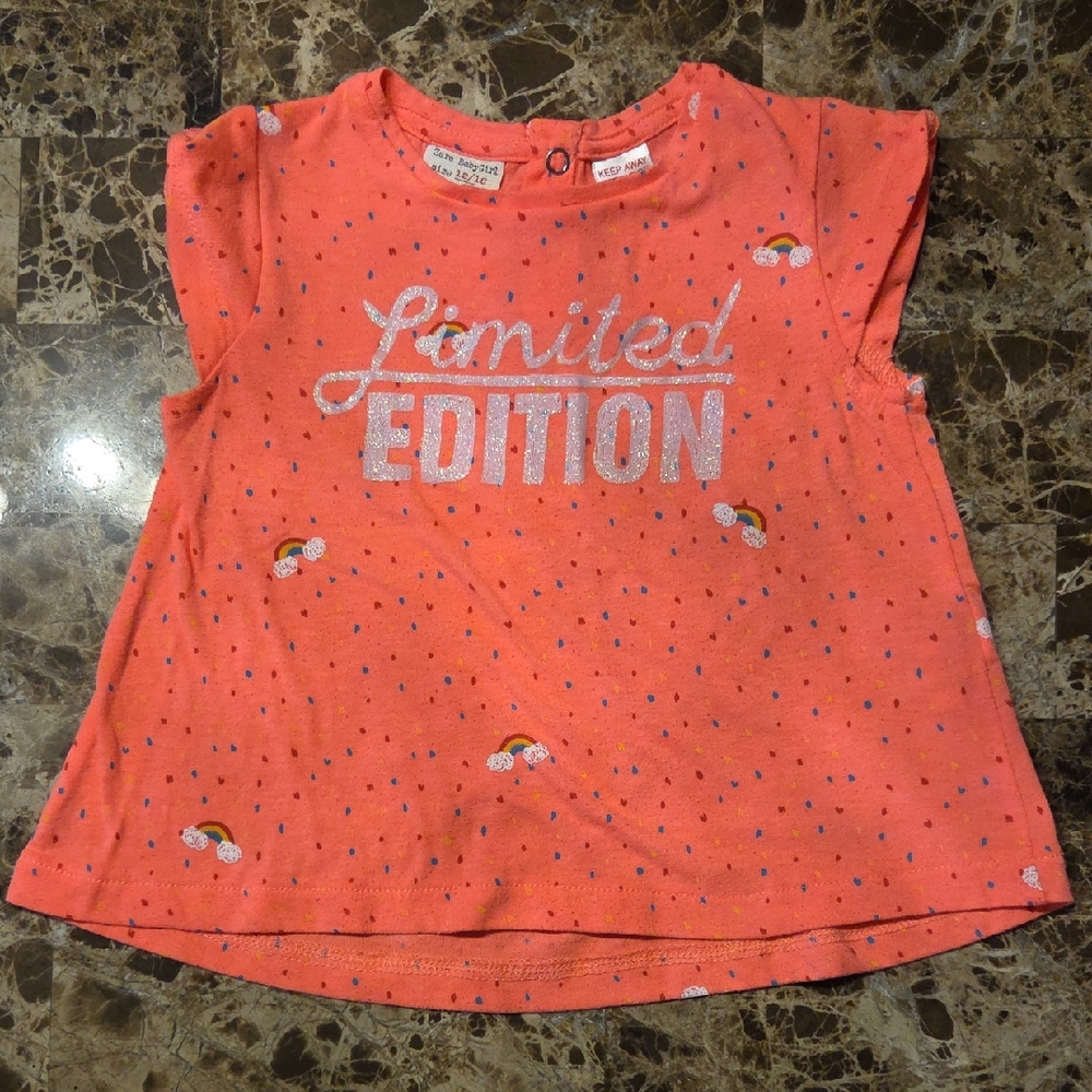 Zara Baby Girl Limited Edition Tee - Coral